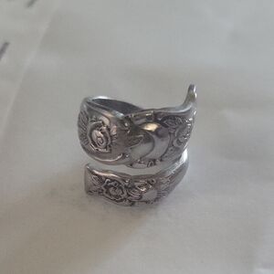 Intricate Silver Floral Women's Ring